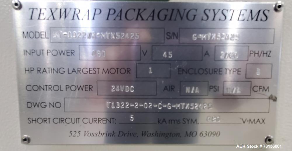 Used Texwrap Model ST-2011SSR Horizontal Side Seal Shrink Wrapper.